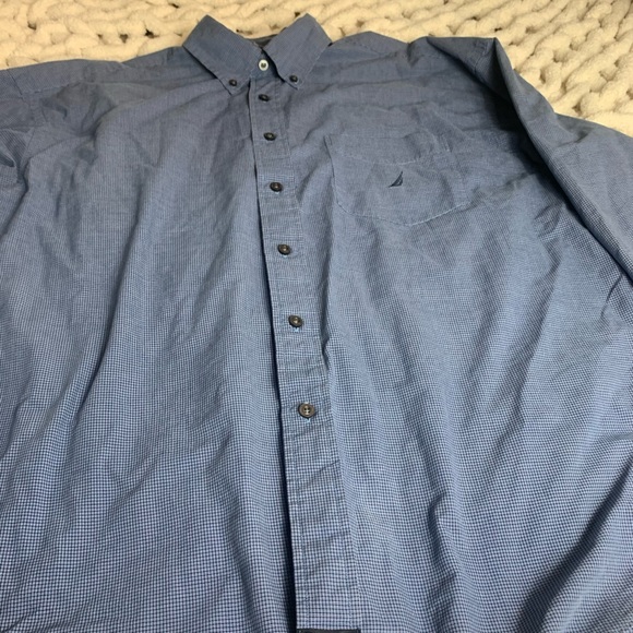 Nautica Blue Long Sleeve XXL Button Down Shirt - Picture 3 of 11